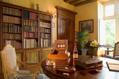 Coin salon dans l'établissement Château de Noizay