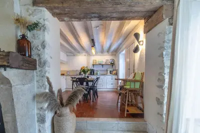Coin salon dans l'établissement Le Cottage de Chitenay