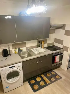 Cuisine ou kitchenette dans l'établissement Harmonie apparte