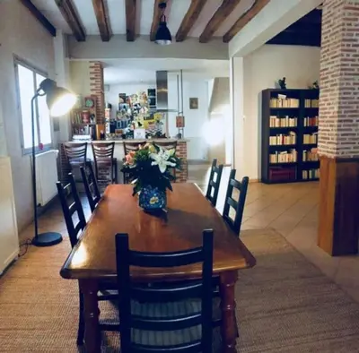 Coin salon dans l'établissement Superbe maison de caractère, de 1 à 9 couchages