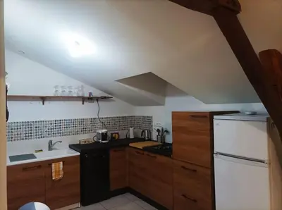 Cuisine ou kitchenette dans l'établissement Studio en pleine campagne avec jardin privatif