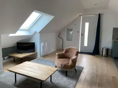 Télévision ou salle de divertissement dans l'établissement Appartement à l'étage de notre maison