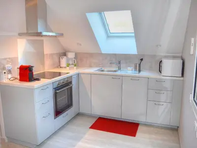 Cuisine ou kitchenette dans l'établissement Gîte Moderne avec Climatisation - Val de Loire - FR-1-381-523