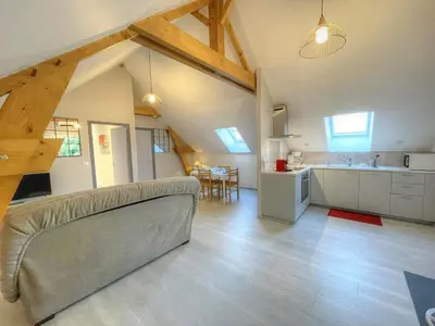 Cuisine ou kitchenette dans l'établissement Gîte Moderne avec Climatisation - Val de Loire - FR-1-381-523