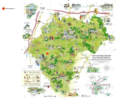Plan de l'établissement Large family house for young and old in great calm in South Touraine