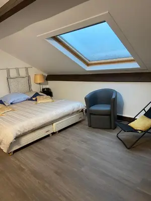Un ou plusieurs lits dans un hébergement de l'établissement Joli studio centre-ville Vendôme