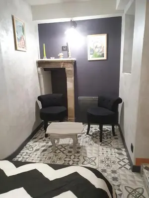 Coin salon dans l'établissement la Villa Mancelle