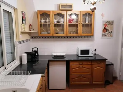 Cuisine ou kitchenette dans l'établissement Les écuries des Princesses