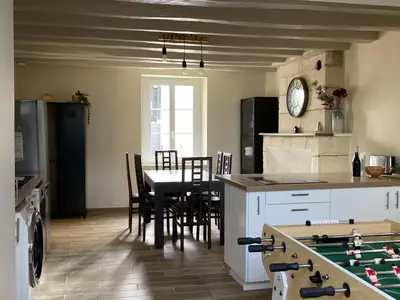 Cuisine ou kitchenette dans l'établissement Charmant Gîte au calme, coeur Touraine, proche Chenonceaux