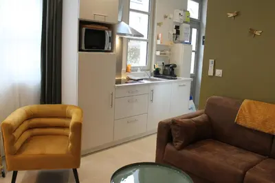 Cuisine ou kitchenette dans l'établissement Le gite des 3 mousquetaires