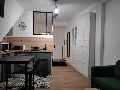 Cuisine ou kitchenette dans l'établissement Très beau studio quartier Cathédrale bord de Loire