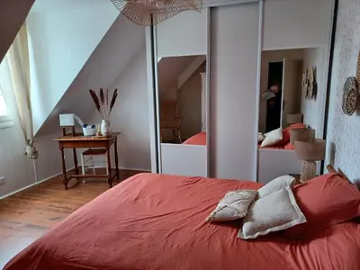 Un ou plusieurs lits dans un hébergement de l'établissement Chambre avec sdb