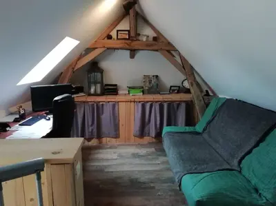 Cuisine ou kitchenette dans l'établissement Charmante maison de village en Val de Loire