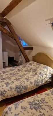Un ou plusieurs lits dans un hébergement de l'établissement Gîte de groupe du Château de la Mézière