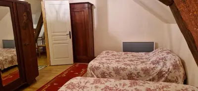 Un ou plusieurs lits dans un hébergement de l'établissement Gîte de groupe du Château de la Mézière