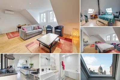 Coin salon dans l'établissement Appartement Confort, Hyper Centre à Tours, Climatisation