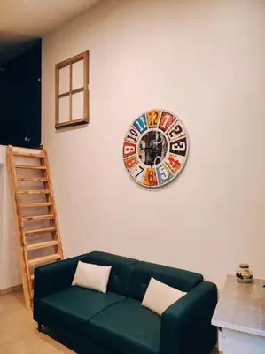 Coin salon dans l'établissement Maison chaleureuse située à Saumur