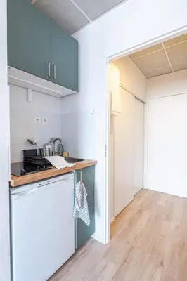 Cuisine ou kitchenette dans l'établissement Appartement Le Cocooning