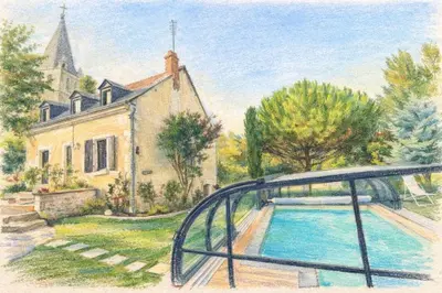 Piscine de l'établissement Le Clos du Tilleul Fabuleuse propriété 15 à 30 Pers Piscine au coeur d'un charmant village ou située à proximité