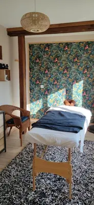 Un ou plusieurs lits dans un hébergement de l'établissement Chambre d hôte Beaumont pied de bœuf