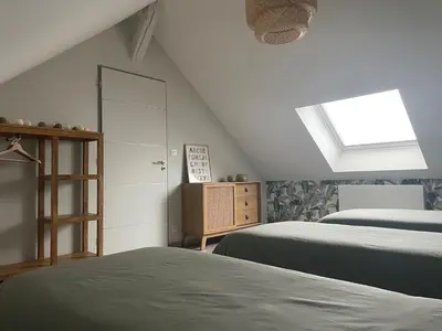 Un ou plusieurs lits dans un hébergement de l'établissement Gîte La Patouille