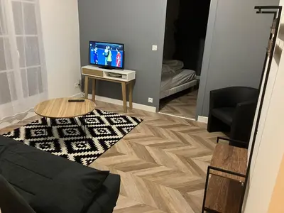 Télévision ou salle de divertissement dans l'établissement Grand Studio proche st pierre/château