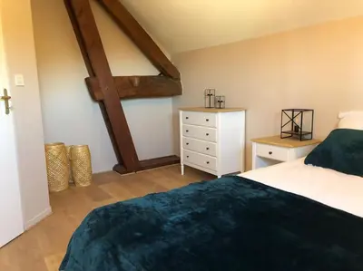 Un ou plusieurs lits dans un hébergement de l'établissement Maison tourangelle au coeur du vignoble Loire Valley