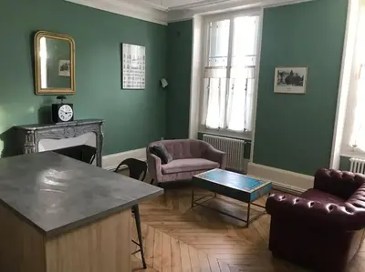 Coin salon dans l'établissement Nid douillet bord de Loire