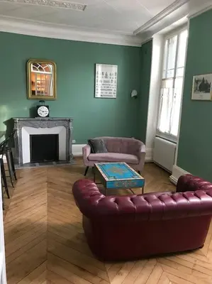 Coin salon dans l'établissement Nid douillet bord de Loire