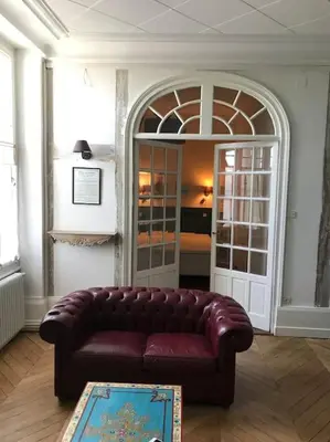 Coin salon dans l'établissement Nid douillet bord de Loire
