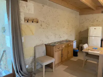 Cuisine ou kitchenette dans l'établissement Belle grange au milieu de la campagne et des chevaux