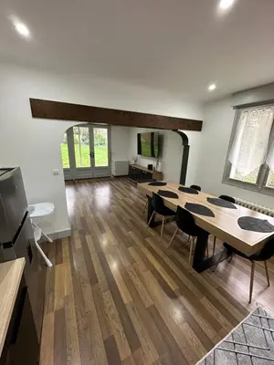 Cuisine ou kitchenette dans l'établissement Gîte d'Esila