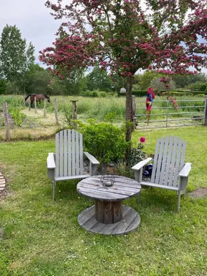 Jardin de l'établissement Maison de Campagne Le Pâtis aux Chevaux proche circuit 24H et Le Mans
