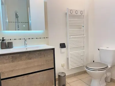 Salle de bains dans l'établissement Havre de paix spa proche Amboise & châteaux de la Loire
