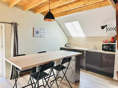 Cuisine ou kitchenette dans l'établissement Le Patio de Loiseau