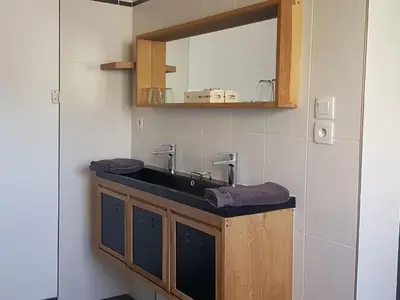 Cuisine ou kitchenette dans l'établissement Gîte cosy près du Mans avec jardin, piscine et parking, idéal pour 4 pers. - FR-1-410-388