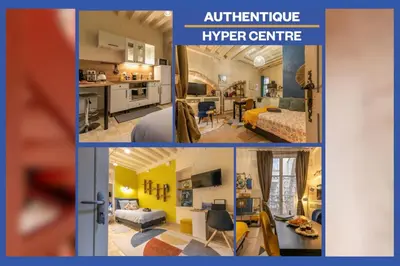 Cuisine ou kitchenette dans l'établissement Charme & calme à 200m du Château
