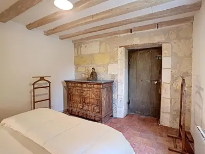 Un ou plusieurs lits dans un hébergement de l'établissement Gîte atypique au cœur du village - Beauval 5 min