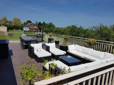 Balcon ou terrasse dans l'établissement Séjour circuit 24h du Mans
