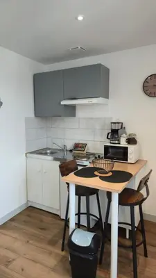 Cuisine ou kitchenette dans l'établissement Le Comte de Saxe - Calme à Blois centre