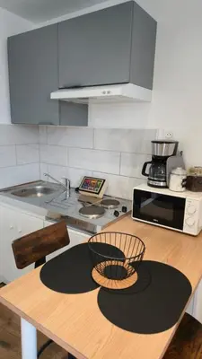 Cuisine ou kitchenette dans l'établissement Le Comte de Saxe - Calme à Blois centre