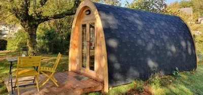 Jardin de l'établissement Cabane 2/3 pers au Camping les Patis
