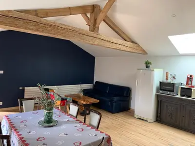 Cuisine ou kitchenette dans l'établissement Appartement Cosy La Maison de Jean