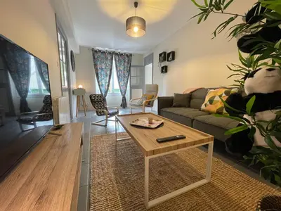 Coin salon dans l'établissement Maison n°4 aux portes du Zoo de Beauval