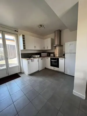 Cuisine ou kitchenette dans l'établissement Gîte du Coudray