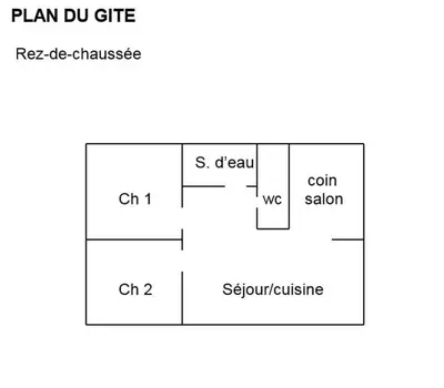 Plan de l'établissement Gîte R-D-T