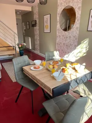 Coin salon dans l'établissement Le Trésor 4 pers à 20 minutes de Beauval