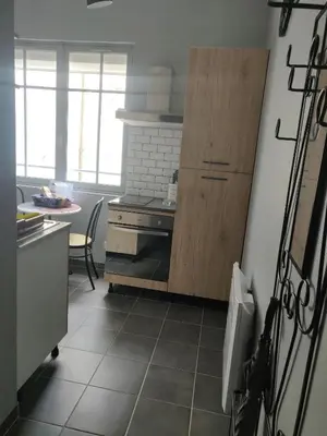 Cuisine ou kitchenette dans l'établissement La porte St Georges, le centre ville