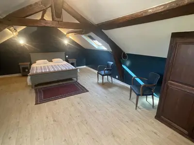 Un ou plusieurs lits dans un hébergement de l'établissement Château de l'Epinay - Domaine du Marquis de Lafayette