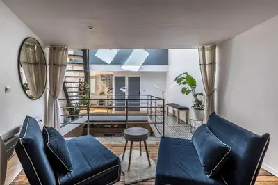 Coin salon dans l'établissement L'Atypique-Le LOFT du Mans